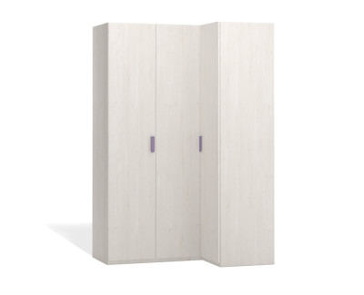 Corner wardrobe with folding doors