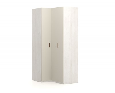 Corner wardrobe with folding doors