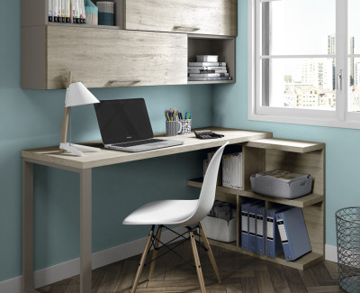 Desk with shelves