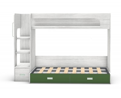 Bunk bed with 3 drawers