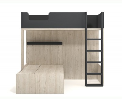 Bunk bed with 3 drawers 