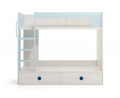 Bunk bed with 2 drawers