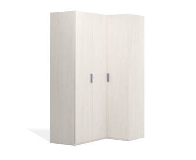 Corner wardrobe with folding doors