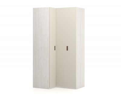 Corner wardrobe with folding doors