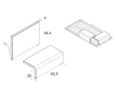 Safety rail with fabric cover for Murphy bed