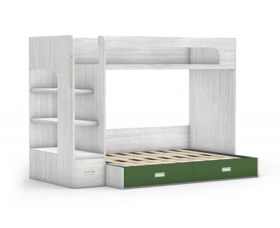 Bunk bed with 3 drawers